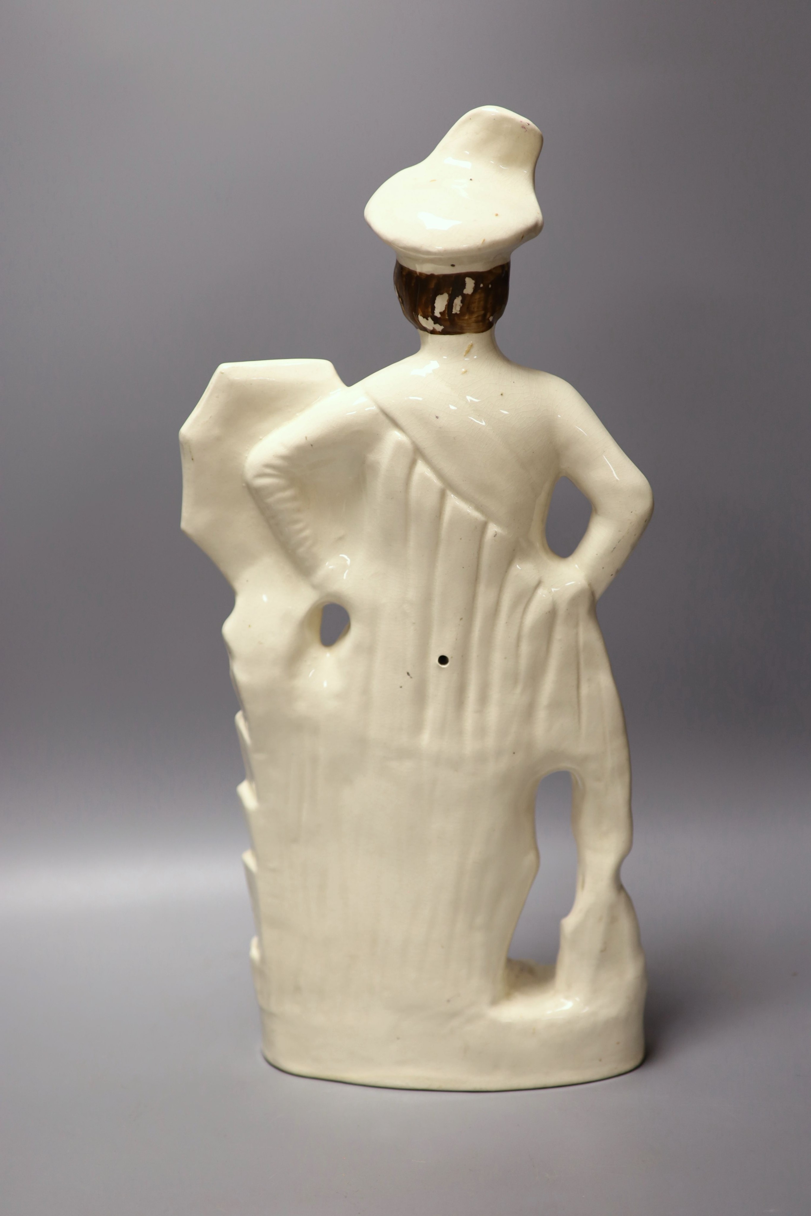 A Staffordshire pottery figure of a gentleman 48cm